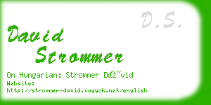 david strommer business card